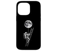 Astronaut Holding Earth Balloon Black and White Space Art Case for iPhone 14 Pro Max