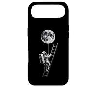 Astronaut Holding Earth Balloon Black and White Space Art Case for iPhone Air