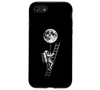Astronaut Holding Earth Balloon Black and White Space Art Case for iPhone SE (2020) / 7/8