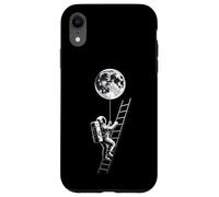 Astronaut Holding Earth Balloon Black and White Space Art Case for iPhone XR