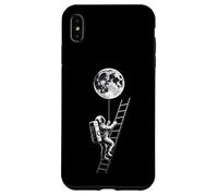 Astronaut Holding Earth Balloon Black and White Space Art Case for iPhone XS Max