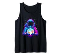 Astronaut Holding Earth Cosmic Space Art Tank Top