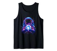Astronaut Holding Earth Cosmic Space Art Tank Top