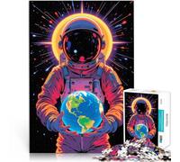 Astronaut Holding EarthJigsaw Puzzles 1000 Piece for Adults Educational Games DIY Toys for is ideal as a gift for the whole family 38x26cm