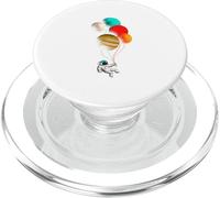 Astronaut Holding Planet Balloons Funny Space Surreal Art PopSockets PopGrip for MagSafe