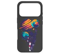 Astronaut Holding Planets | Colorful Space Art | Galaxy Art Case for iPhone 17 Pro