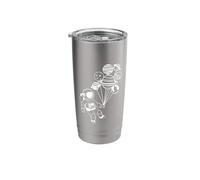 Astronaut Holding Solar System Planets Balloons in Space Stainless Steel Insulated Tumbler