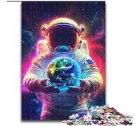 Astronaut Holding The Earth 1000 Pieces Jigsaw Puzzle for Adults& Teens, Toys Educational Games Stress Relieving Wishlist with Santa Claus (size 50x75cm)