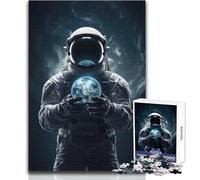 Astronaut Holds The World 1000 Piece Jigsaws for Teenagers Logical Thinking Development Game Great Gift for Meaningful Moments Size 38x52cm