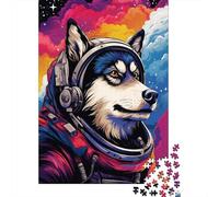 Astronaut Husky Puzzle Fun Activity for at Home Premium Cardboard Jigsaw Puzzle for Adults Teen 1000pcs (75x50cm)