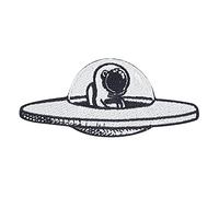 Astronaut im UFO-Patch Zum Aufbügeln | Lustiger Weltraum Embroidery Patch, Alien ironable Patch, NASA Iron on Patches, Raumschiff Badges Finally Home