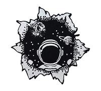 Astronaut in a Hole Iron-On Patch | Space Embroidery Patch, Alien ironable Patch, UFO Iron on Patches, NASA Badges Finally Home