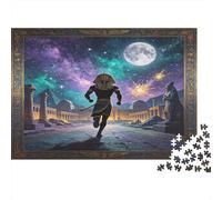Astronaut in Ancient City 1000 Piece Jigsaw Puzzle Paper for Adults Fantasy Night Sky Focus Family Relax Home Gift 38x26cm/1000pcs