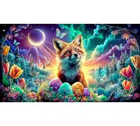 Astronaut-in-colorful-paint-splatter 1000 Piece Jigsaw Puzzles for Adults 100% Recycled Cardboard for Family 38x26cm/1000pcs