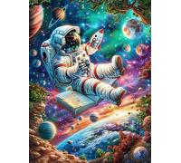 Astronaut in Cosmic Space 1000 Piece Jigsaw Puzzle for Adults Teens Jigsaw Post Exam Relaxation Challenging Design Great Gift for Students Stress Reliever 1000 PCS