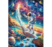 Astronaut in Galaxy 300 Pc Classic Jigsaw Puzzle Animal Planta Puzzle for Adults Hard Challenging Hobby Home Decor Poster Eco Friendly Material 300 PCS