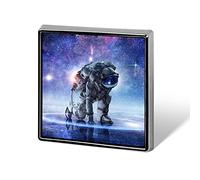 Astronaut in Galaxy Stars Universe Square Badge Smooth Surface Lapel Tie Pin, Lightweight Badge for Women Men Office Worker Nurse Teacher Student Shirts Backpack