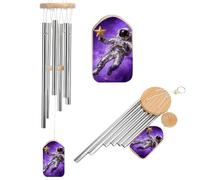 Astronaut in Galaxy Wind Chimes for Outside Memorial Tuned Outdoor Windchimes Large Garden Decor Wind Chime with Melodious Sound for Mom Dad Grandma Home Garden Patio Decor