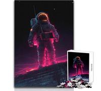 Astronaut in Neon Space 1000 Piece Jigsaws for Teenagers Logical Thinking Development Game Great Gift for Meaningful Moments Size 50x75cm