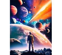Astronaut in Outer Space, 500 Pieces Jigsaw Puzzle for Adults | Challenging Jigsaw Puzzle, Daring to Try, DIY Family Entertainment Interactive Fun Jigsaw Puzzle Gifts, Art Home Decor
