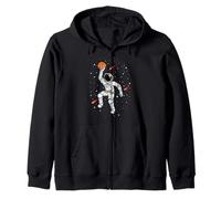 Astronaut In Outer Space Universe Solar System Basketball Zip Hoodie