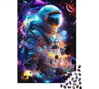 Astronaut in Space 1000 Piece Jigsaw Puzzle Set for Young Adults Sturdy Recycled Cardboard Home Decor Wall Art Mental Puzzle Game 52x38cm/1000pcs