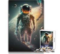 Astronaut in Space 1000 Piece Puzzle For Adults Play And Learn Smart Activity Unique Heartfelt Celebration Gift Size 38x26cm