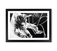 Astronaut in Zero Gravity Framed Print | A2 Black Framed Wall Art | Ready to Hang | Modern Space Picture | Living Room Bedroom Lounge Office