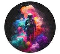 Astronaut Jigsaw Puzzle 1000 Pieces Round JigsawPuzzle 1000 Pieces for Adults Intricate Design for Teenagers, DIY Decor, And Brain-Boosting Fun 67.5x67.5cm