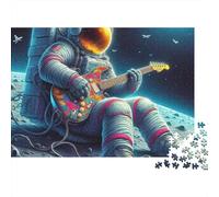 Astronaut Jigsaw Puzzle Cosmic Space Wanderer 1000 Pieces Premium Thick Cardboard Framable Art Quiet Time Hobby for Enthusiasts Adults Advanced Puzzlers 52x38cm/1000pcs