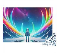 Astronaut Jigsaw Puzzle Cosmic Winged Wanderer 1000pc Thick Dust-Free Cardboard Home Leisure for Family Adults Beginners Teenagers Puzzlers 70x50cm/1000pcs