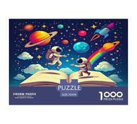 Astronaut Jigsaw Puzzle Puzzles 1000 Pieces Educational Games 100% Recycled Cardboard Beautiful Decoration Puzzle Puzzle Game for The Whole for Women Puzzle for Adults 70x50cm/1000pcs