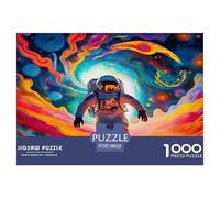 Astronaut Jigsaw Puzzles 1000 Piece Jigsaw Puzzle Challenging Puzzle Games 100% Recycled Cardboard Home Decoration Puzzle Puzzle Game for The Whole for Women Puzzle for Adults 38x26cm/1000pcs