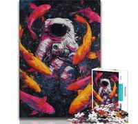 Astronaut Jigsaw Puzzles for Adults 1000 Piece,Help The Brain Exercise Addictive Toys to Cultivate Patience Suitable for Couples 38x26cm