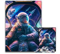 Astronaut Jigsaw Puzzles for Adults, 1000 Piece Puzzles for Adults Challenging DIY Brain Teaser for Teenagers 26X38CM/10.23x14.96inch