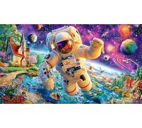astronaut Jigsaw Puzzles for Adults: 1000-Piece Recycled Cardboard - Decoration 38x26cm/1000pcs