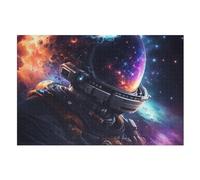 Astronaut Jigsaw Puzzles for Kids 1000 Pieces 3d Astronaut Wooden Puzzle Decompression Game for Adults Women Kids Girl Family Gathering Educational Game Toys （75×50cm）