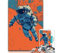 Astronaut Jigsaw Puzzles for Teenagers 1000 Piece Puzzle,Learning Educational Toy for Is Ideal As A Gift for The Whole Family (75x50cm)