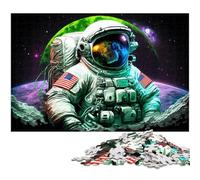 Astronaut JigsawPuzzle 1000 Pieces for Adults Challenging Puzzles Brain Teaser, Adult Game, Family Interactive Activity 26X38CM/10.23x14.96inch