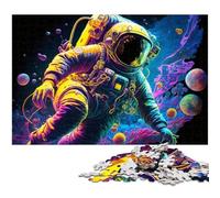 Astronaut JigsawPuzzle 1000 Pieces for Adults Challenging Puzzles Challenging DIY Brain Teaser for Teenagers 26X38CM/10.23x14.96inch