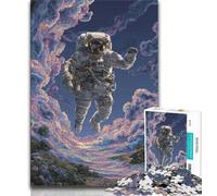 Astronaut JigsawPuzzle 1000 Pieces for Adults,Challenging To Complete But Fun And Humorous with Matching Poster And Trivia Sheet 38x26cm