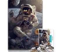 Astronaut JigsawPuzzle 1000 Pieces for Adults,Toys Educational Games Stress Relieving Suitable for Desktop Decoration (38x26cm)