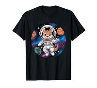 Astronaut Kangaroo in Space Simple Animals Galaxy T-Shirt