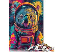 Astronaut Koala Space Puzzle Stress Reliever 100% Recycled Cardboard Jigsaw Puzzle for Adult Children Unique Gift 1000pcs (75x50cm)