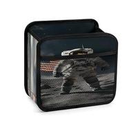 Astronaut Landing on The Moon Car Backseat Organizer with Clear Tablet Holder, Multi Pockets Waterproof Oxford Kick Mat Storage Bag, Universal Auto Seat Back Storage Caddy for Drinks Travel Essential