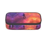 Astronaut Large Pencil Case for Girls and Boys, Aesthetic Pencil Bag with Multi Compartments for Adults, Office Stationary Organizer Practical for Kids Teenage Women Men