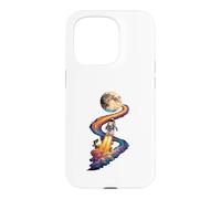 Astronaut Launch Moon Space Rocket Galaxy Exploration Case for iPhone 15 Pro