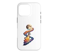 Astronaut Launch Moon Space Rocket Galaxy Exploration Case for iPhone 16 Pro