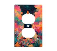 Astronaut Light Switch Cover Plates/Outlet Covers, Colorful Space Adventure for Wall Decor, Thermoplastic Wall Plates, Standard Size Single Duplex Outlet