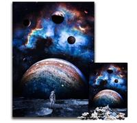Astronaut Looks at Jupiter Jigsaw Puzzle 1000 Pieces Paper Jigsaw Puzzles for Adults for Home Decor Ideal Christmas & New Year Gift for Teenagers 1000 PCS(38x26cm)